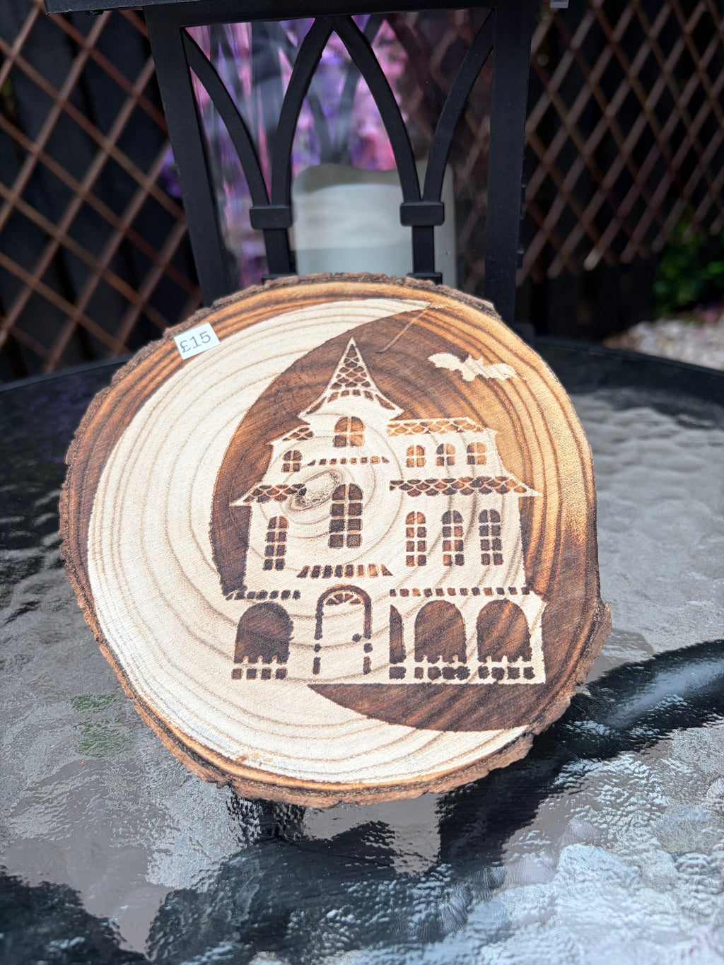 Handmade Halloween Wood Slice Decor – Spooky Season Set