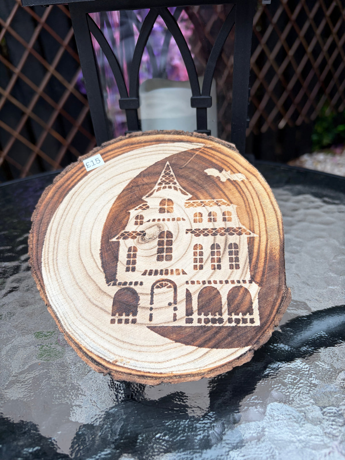 Handmade Halloween Wood Slice Decor – Spooky Season Set