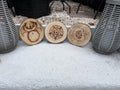 Large Handmade Celestial & Witchy Wood Collection Slices – Gothic / Pagan Decor