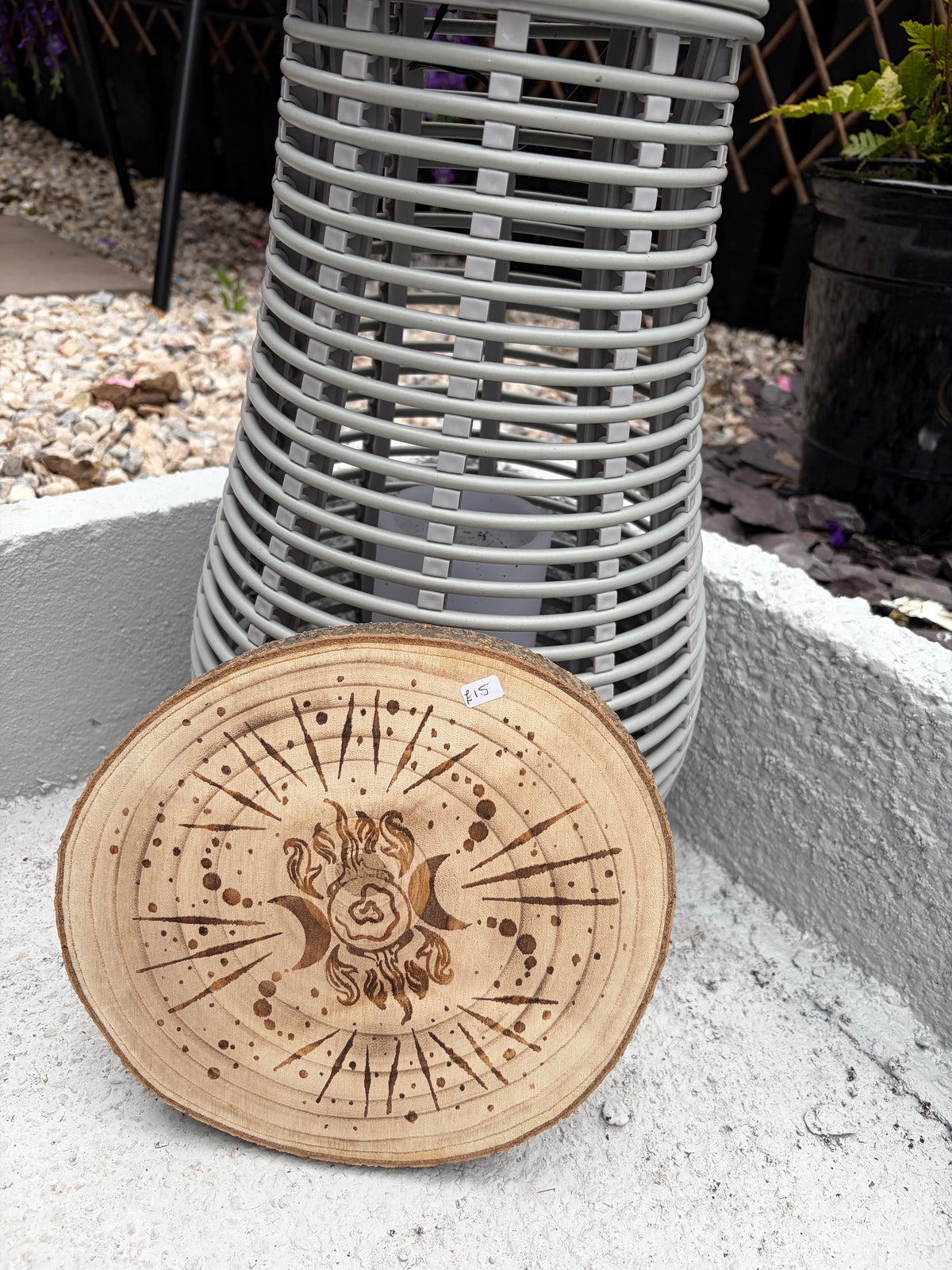 Large Handmade Celestial & Witchy Wood Collection Slices – Gothic / Pagan Decor