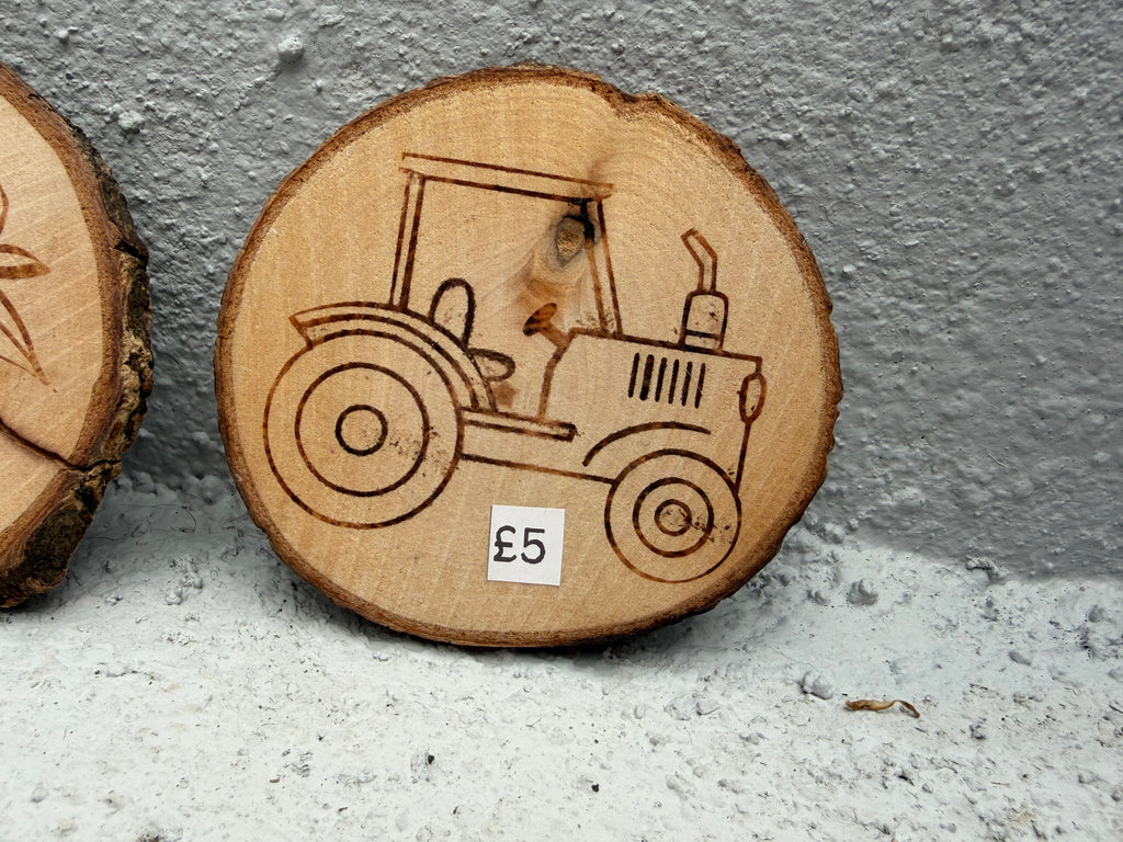 Handmade Pyrography Wood Collection Slices – Rustic Countryside Designs