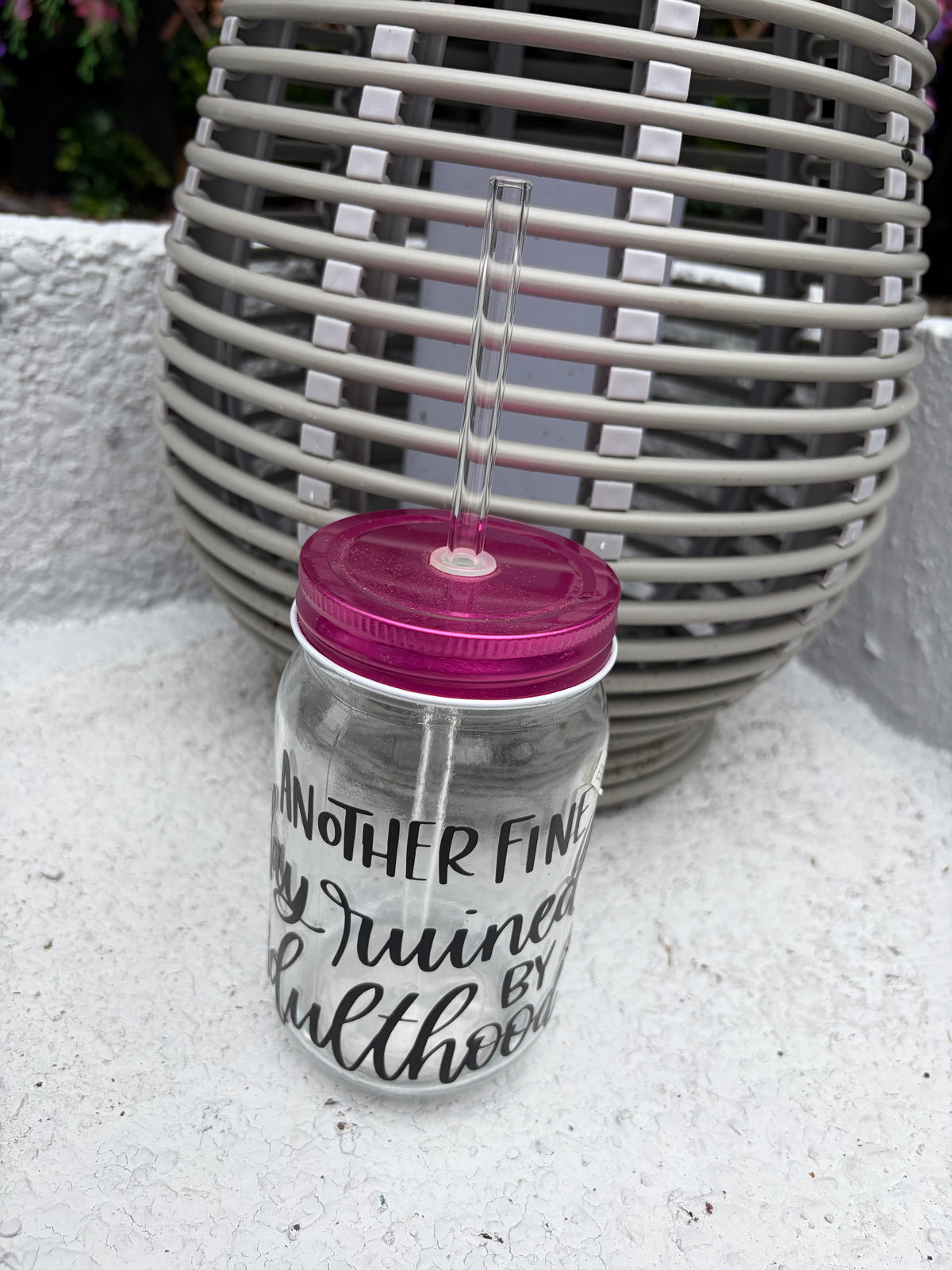 Sassy & Cute Glass Mason Jars – 3 Unique Designs with Lids & Straws