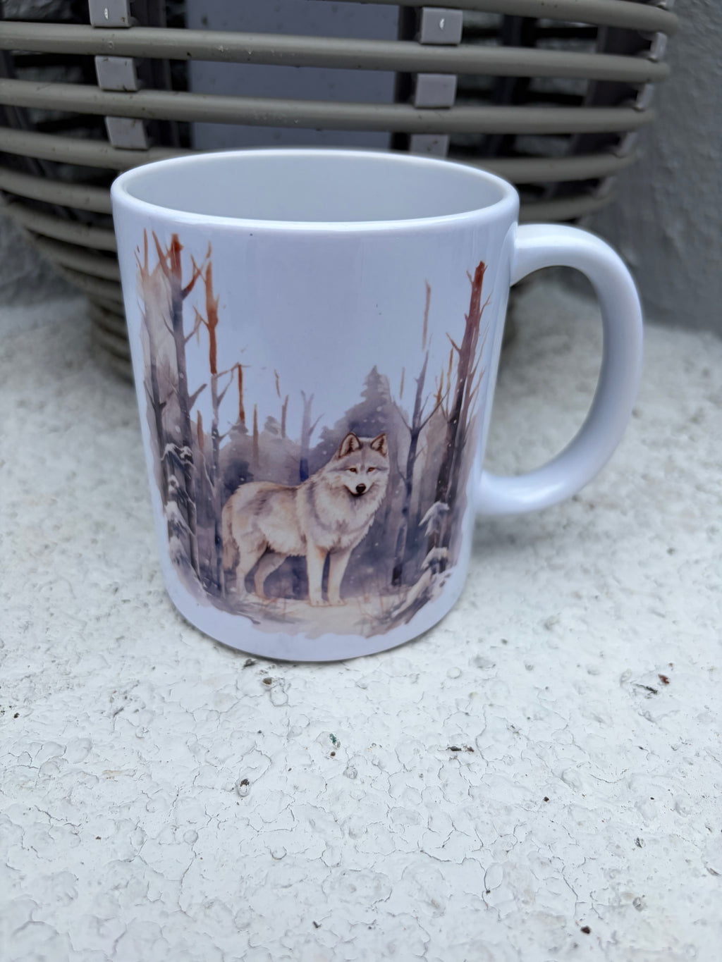 Set of 6 Wildlife Woodland Animal Mugs - Wolf, Fox, Deer, Lynx, Moose