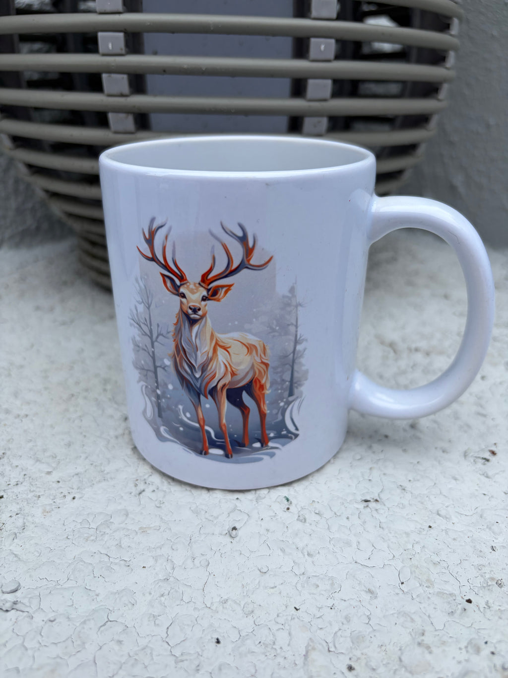 Set of 6 Wildlife Woodland Animal Mugs - Wolf, Fox, Deer, Lynx, Moose