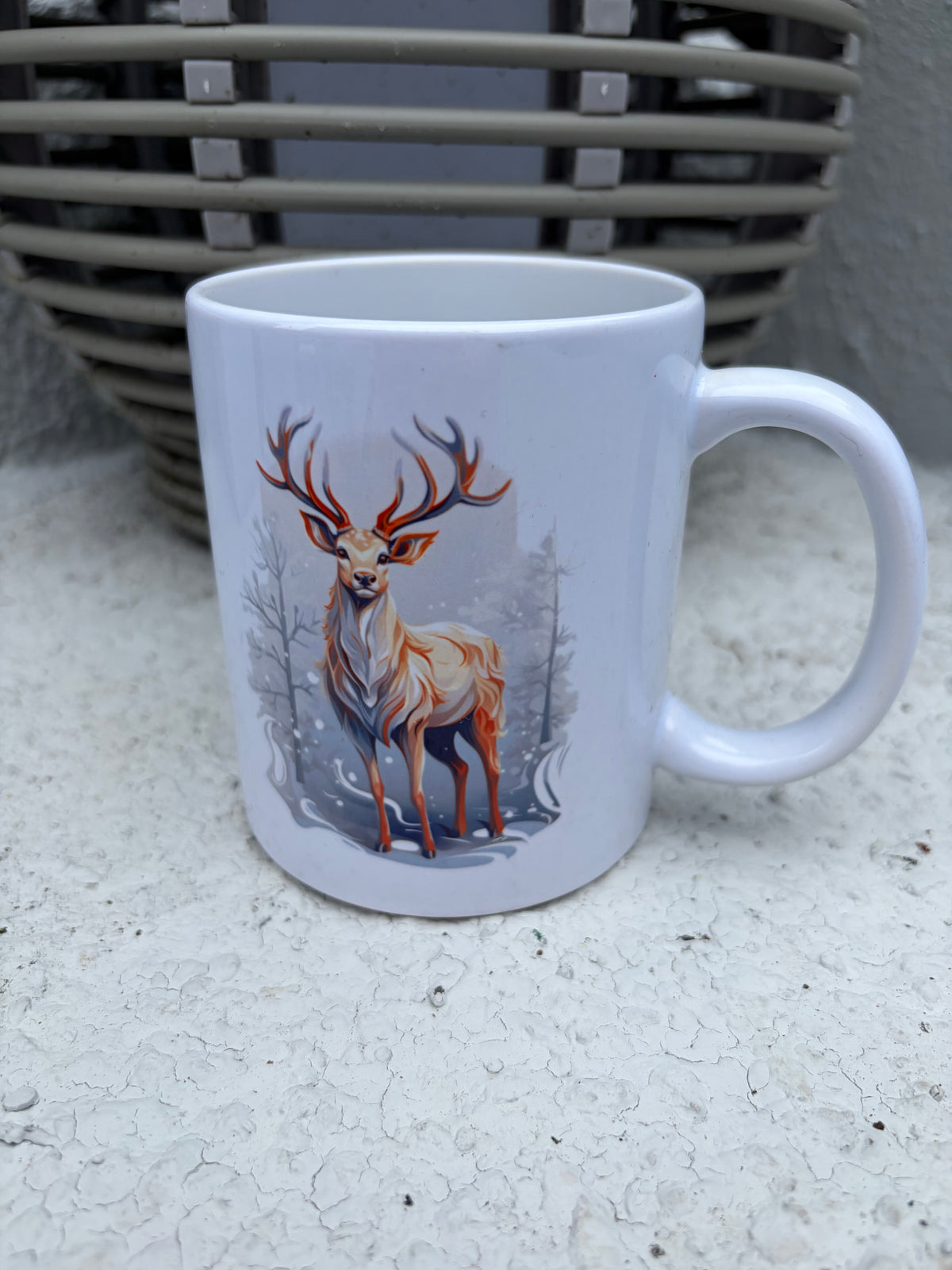 Set of 6 Wildlife Woodland Animal Mugs - Wolf, Fox, Deer, Lynx, Moose