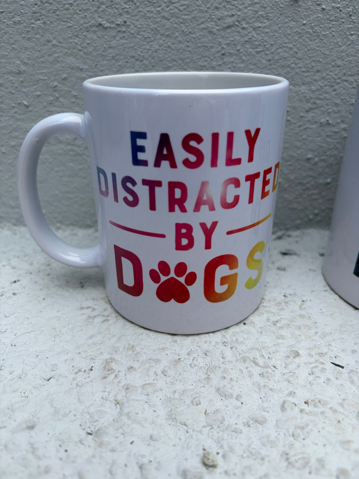 Him & Her Pair of "Easily Distracted By Dogs" Mugs – Rainbow & Galaxy Designs