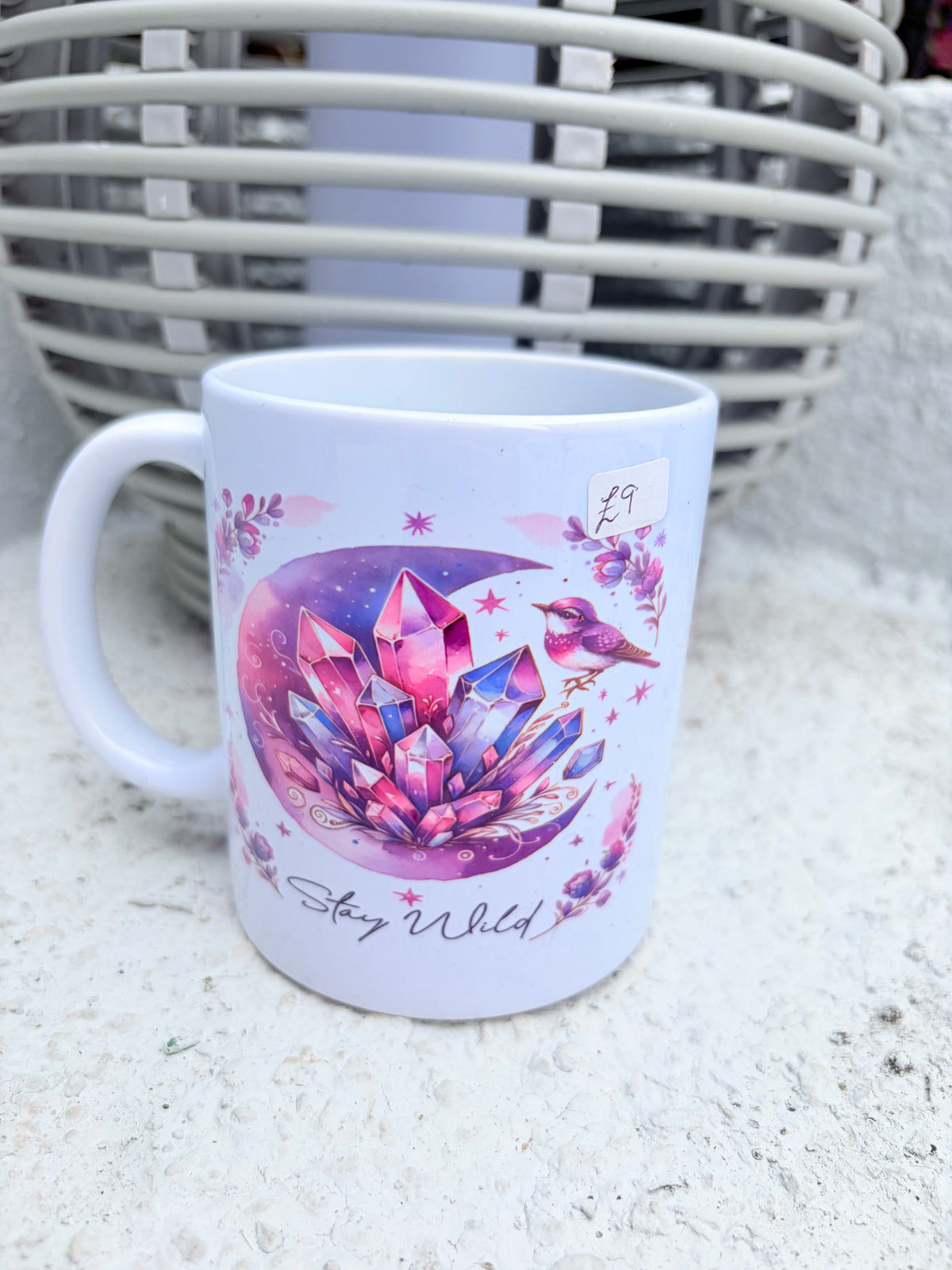 Celestial Crystal Mug Set – Amethyst Vibes & Spiritual Affirmations