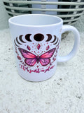 "It's Just a Phase" Butterfly & Moon Phase Mug – Celestial Decor