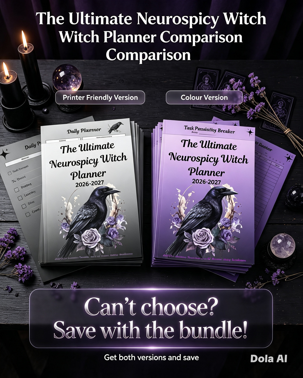 The Ultimate Neurospicy Witch Planner – Colour + Print-Friendly Bundle