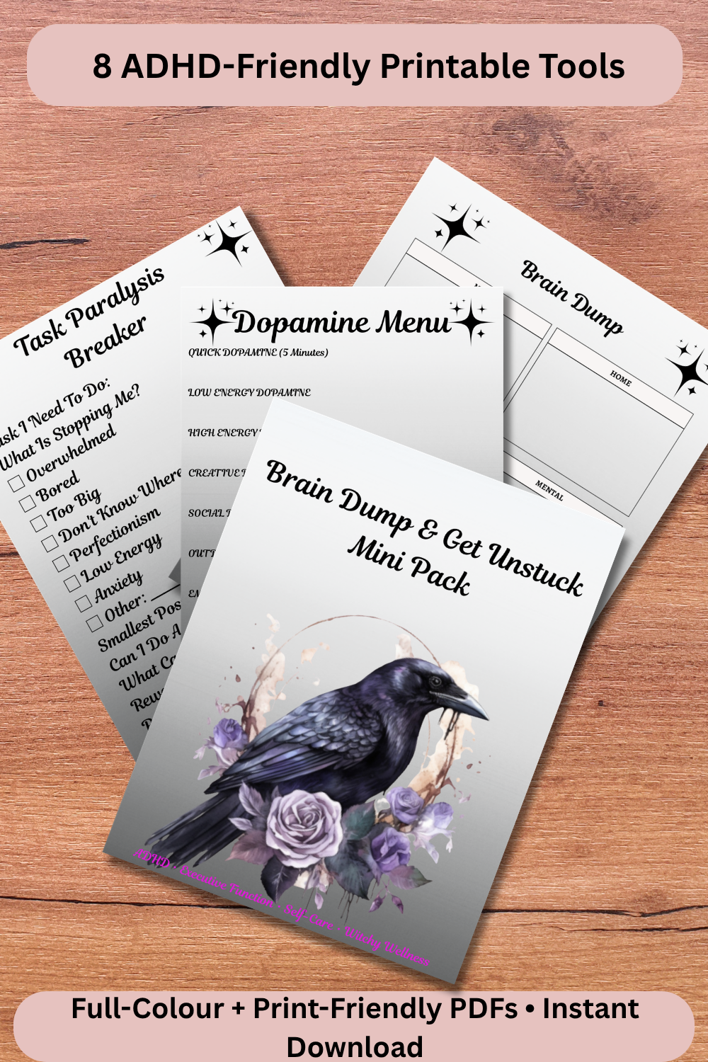 Brain Dump & Get Unstuck Mini Bundle | Printable PDF
