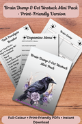 Brain Dump & Get Unstuck Mini Pack- Print Friendly